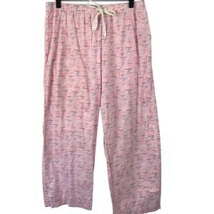 Gap Love Women Cotton Wide Leg Pajama Lounge Sleep Pants Only Pink Size Medium
